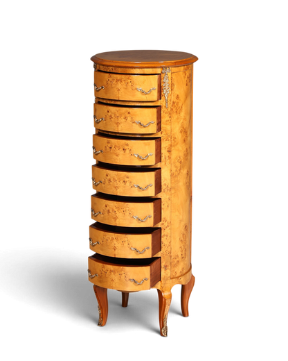 Traumhafte Barock Stil Kommode Antik Stil Louis XV Vertiko Birke Highboard Schubladenkommode