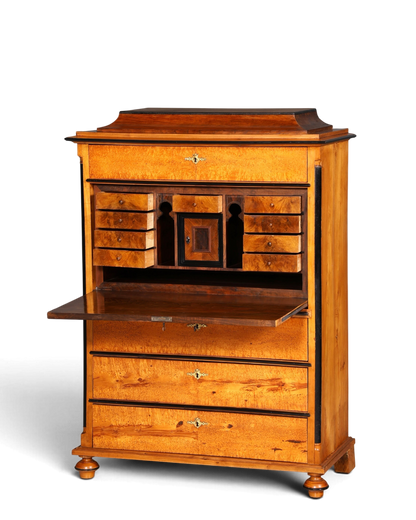 G614 Finish Cm Stilvoller Biedermeier Sekretär Louis Philippe Vertiko Antik Kommode Schreibkommode Office Desk (Kopie)