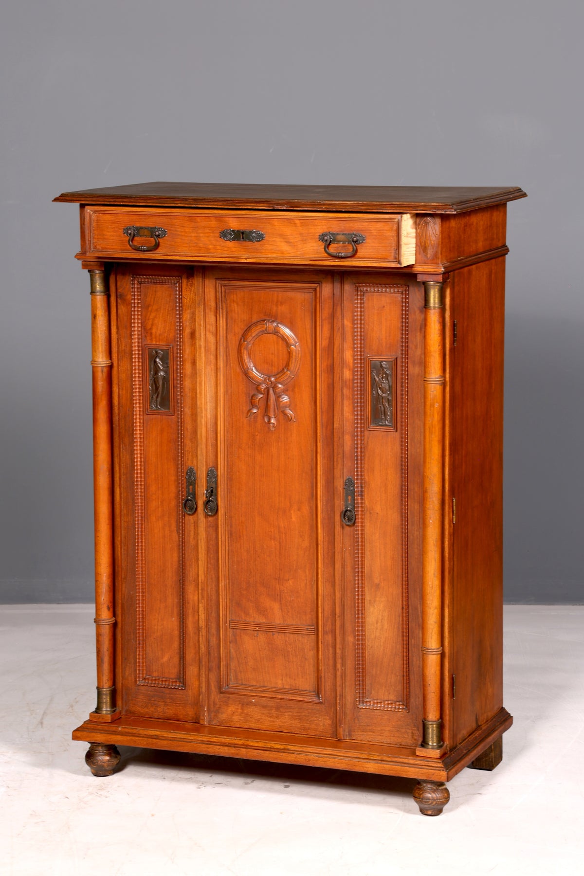 Beautiful Art Nouveau vertiko cabinet, antique cabinet, chest of drawers, circa 1900, solid wood