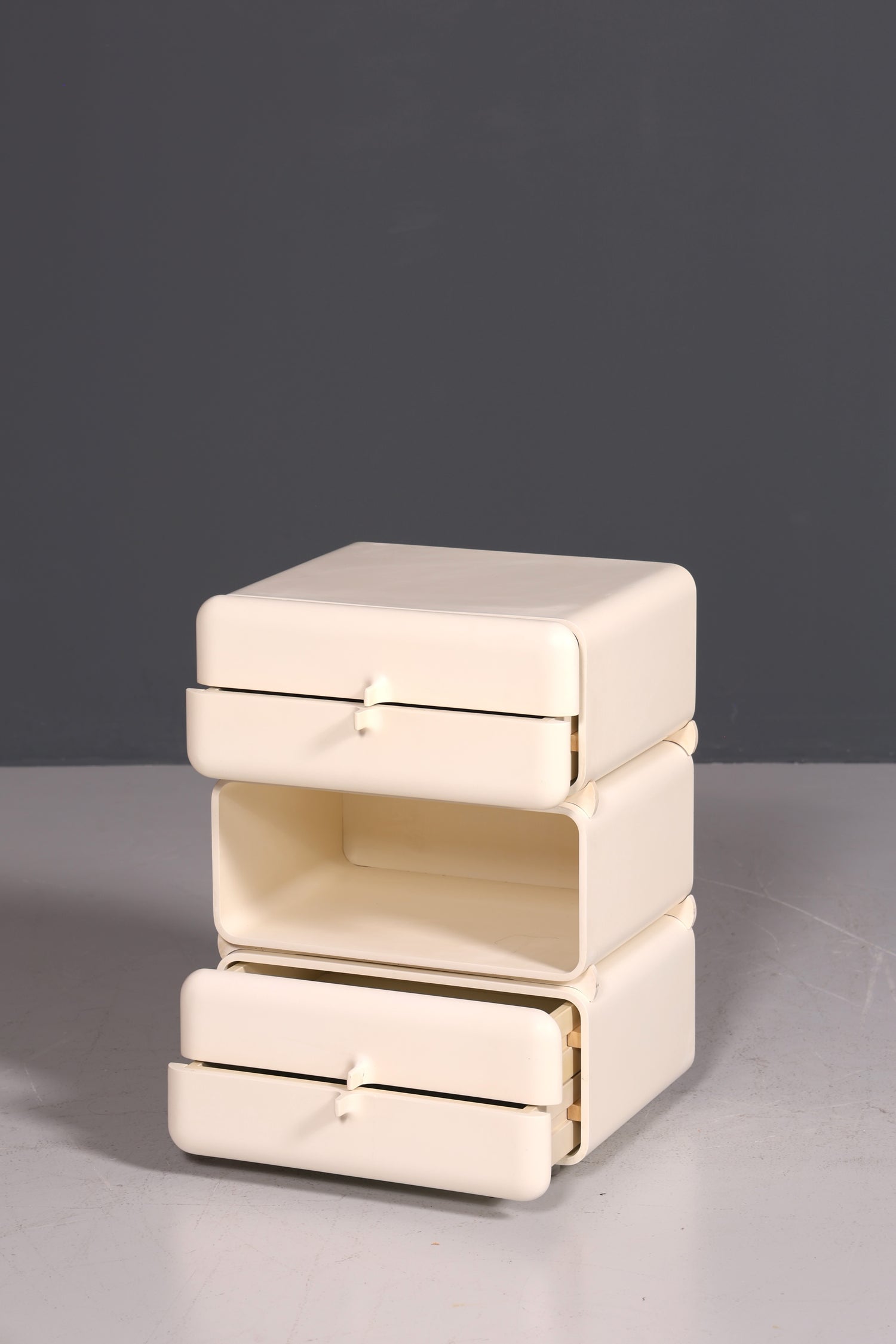 Seltene Mid Century Kommode Space Age Module Nachttisch Design Frankreich Vintage Schubladenkommode 1 von 5