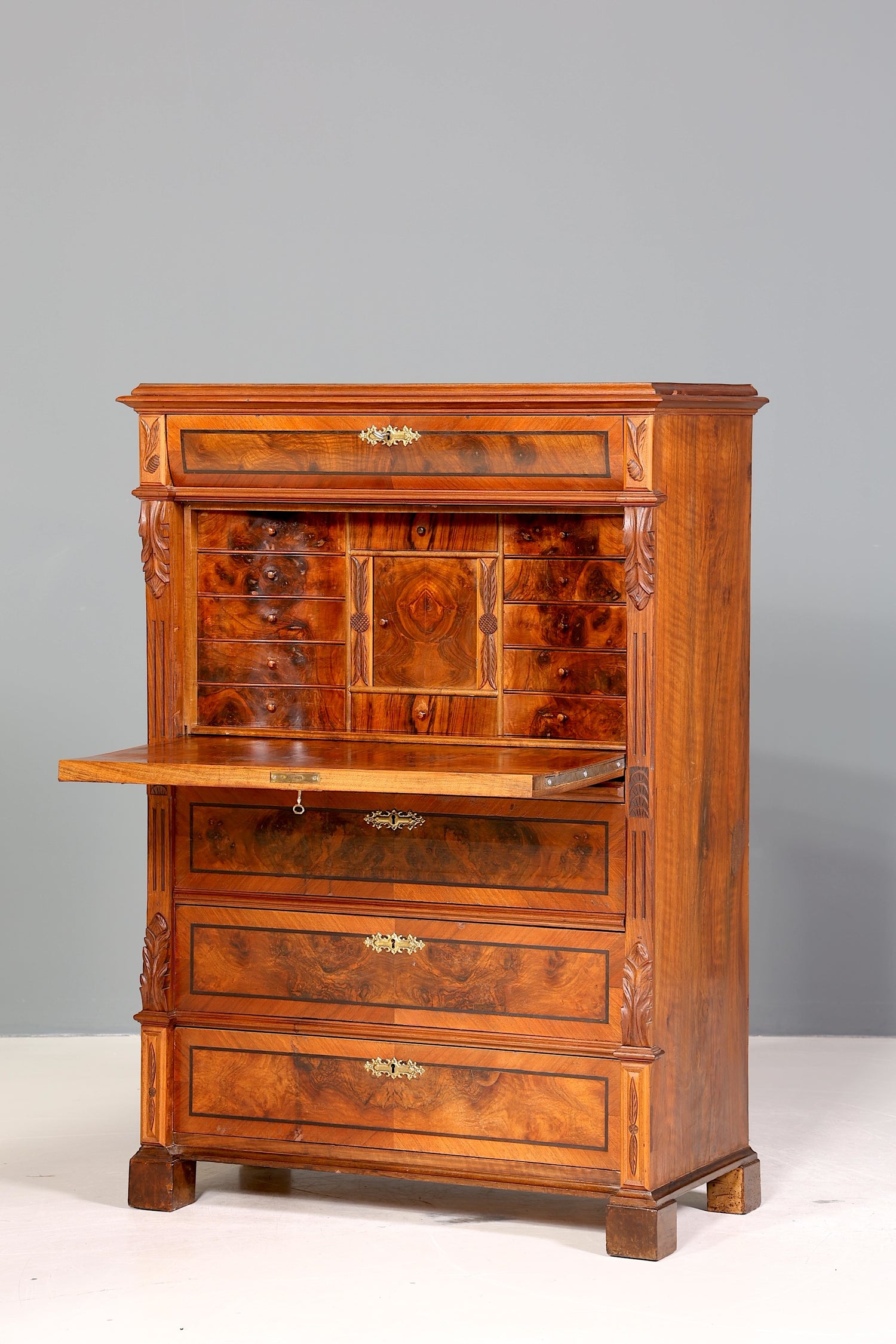 Wunderschöner Gründerzeit Sekretär Jugendstil Vertiko Antik Kommode um 1900