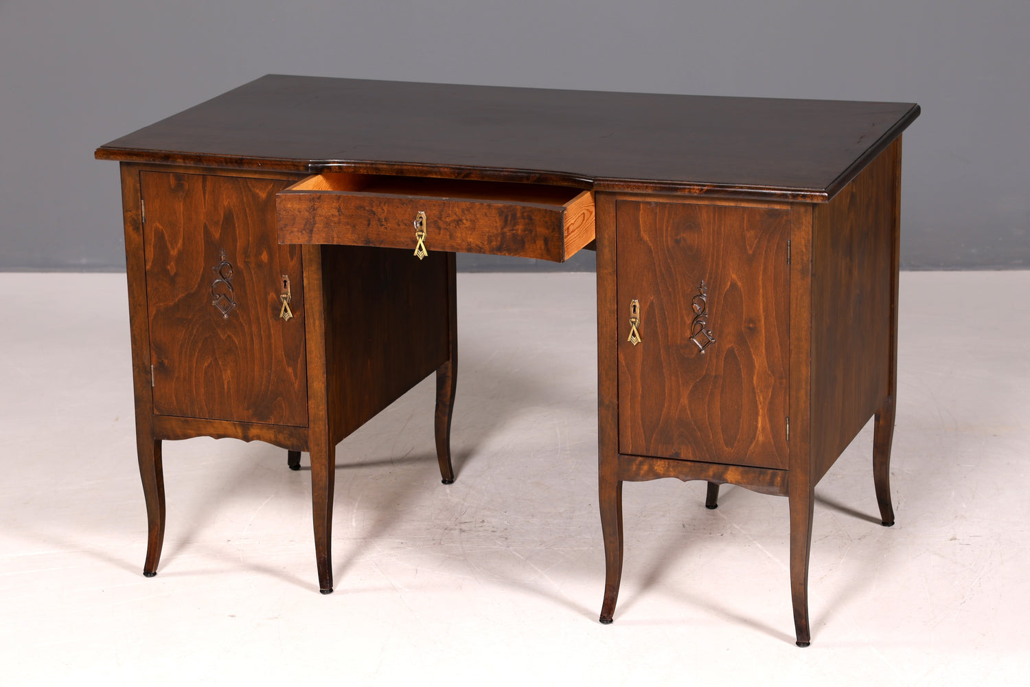 G363 Finish Wunderschöner Jugendstil Schreibtisch echt Holz Office Table (Kopie)