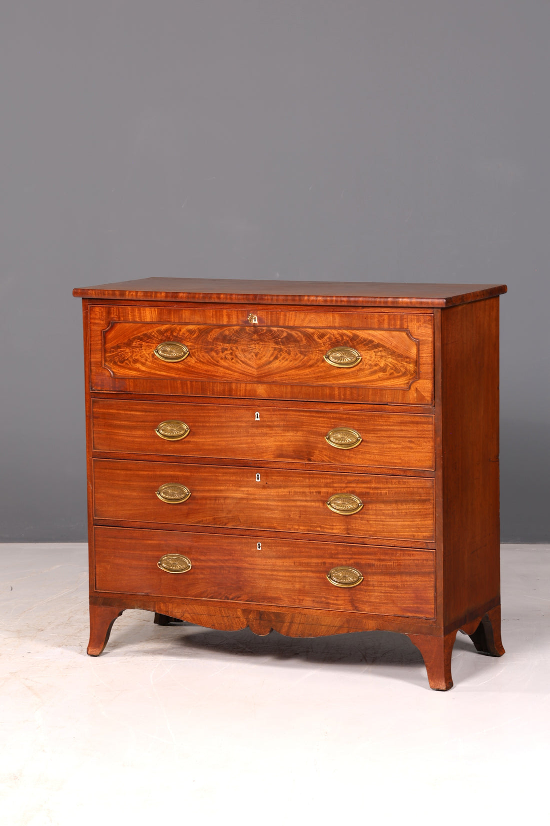 Beautiful English antique chest of drawers, secretary desk, writing desk, antique desk, solid wood writing secretary