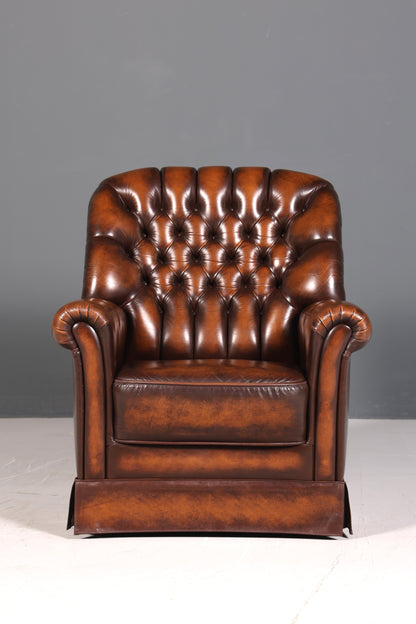 Stilvoller Original Chesterfield Sessel Englischer Armlehnsessel Englisch Herrensessel 1 von 3