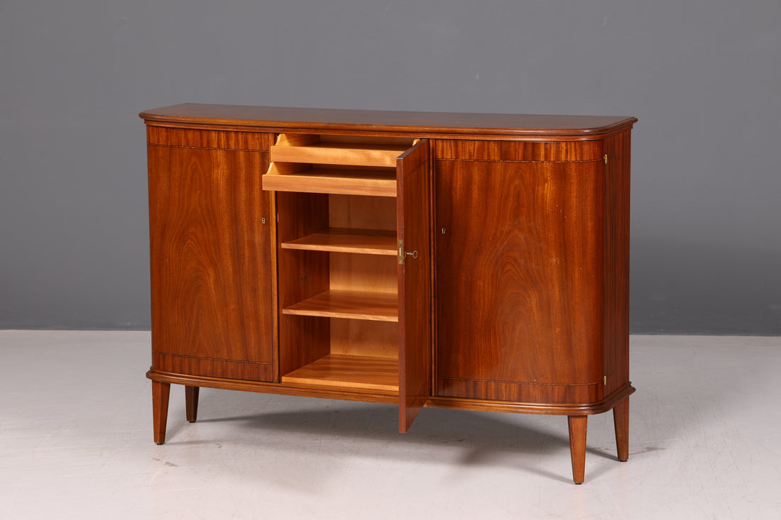 Stylish Original Art Deco Cabinet Vertiko Sideboard circa 1930 Highboard Chest of Drawers Filing Cabinet Vintage