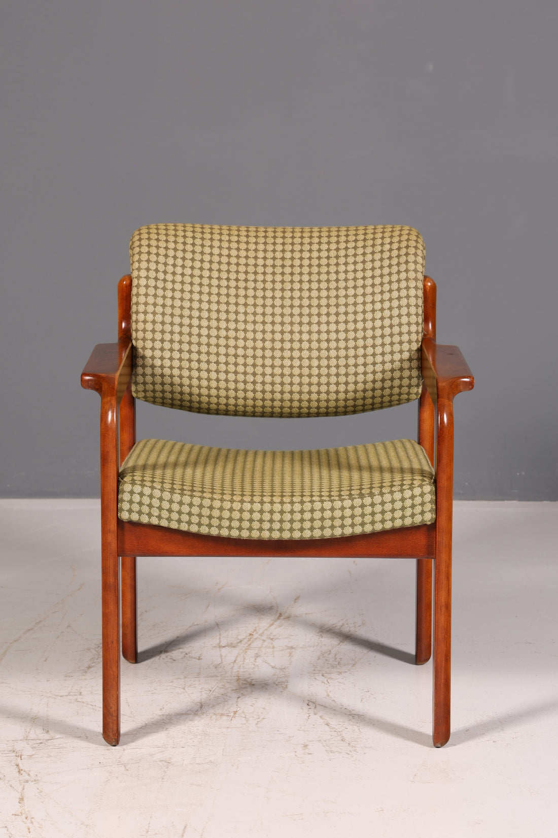 Elegant mid-century armchair secretary chair lounge chair retro wood armchair vintage 3 of 5