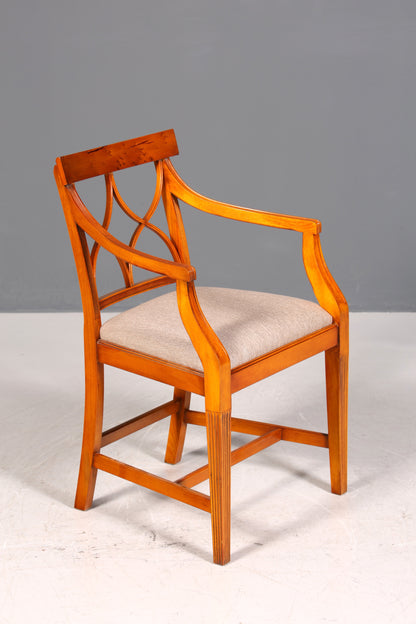 Beautiful Bevan Funell Chair Armchair English Yew Reprodux Antique Secretary Chair UK Upholstered Chair 1 of 2