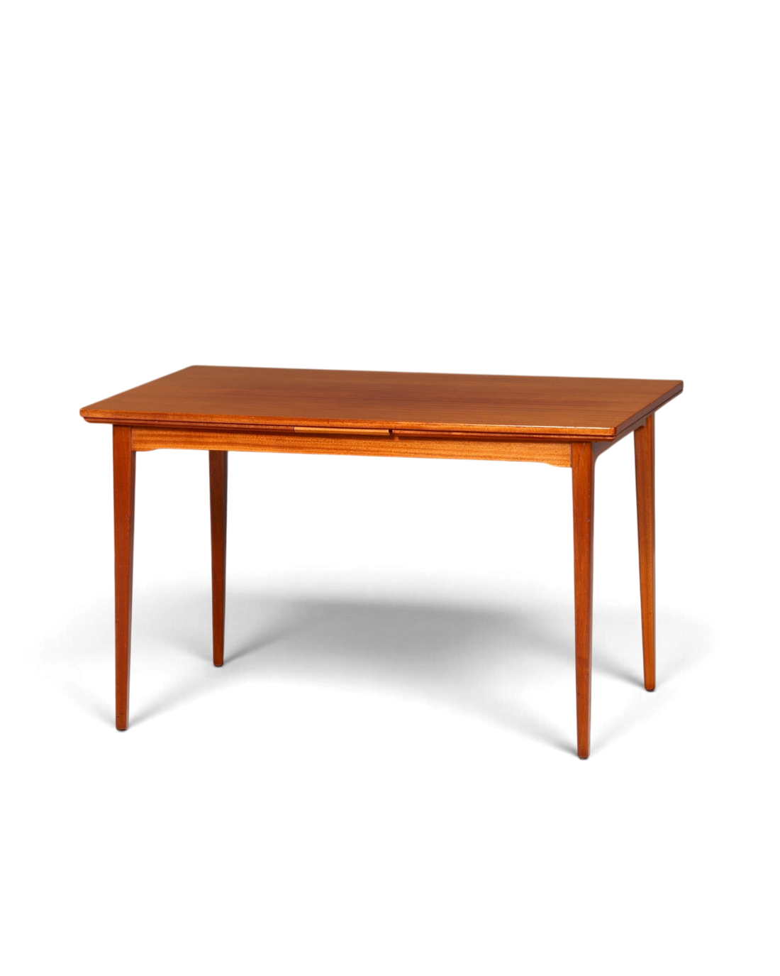 Hauptstadt Möblerei Mid Century Esstisch aus Holz im Danish Design mit konischen Beinen und Ausziehfunktion