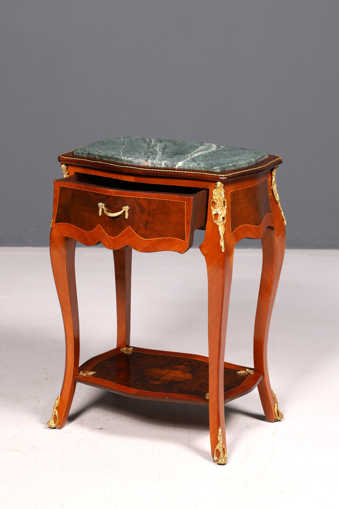 Dreamy Louis XV side table, Baroque style, marble console table, chest of drawers, telephone table