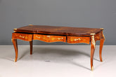 Prächtiger XXL Louis XV Stil Schreibtisch French Desk Antik Intarsien Bürotisch Office Table