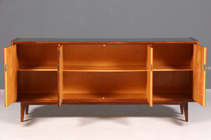 Schlichtes Mid Century Sideboard Vintage TV Kommode 60s Schrank Retro Longboard