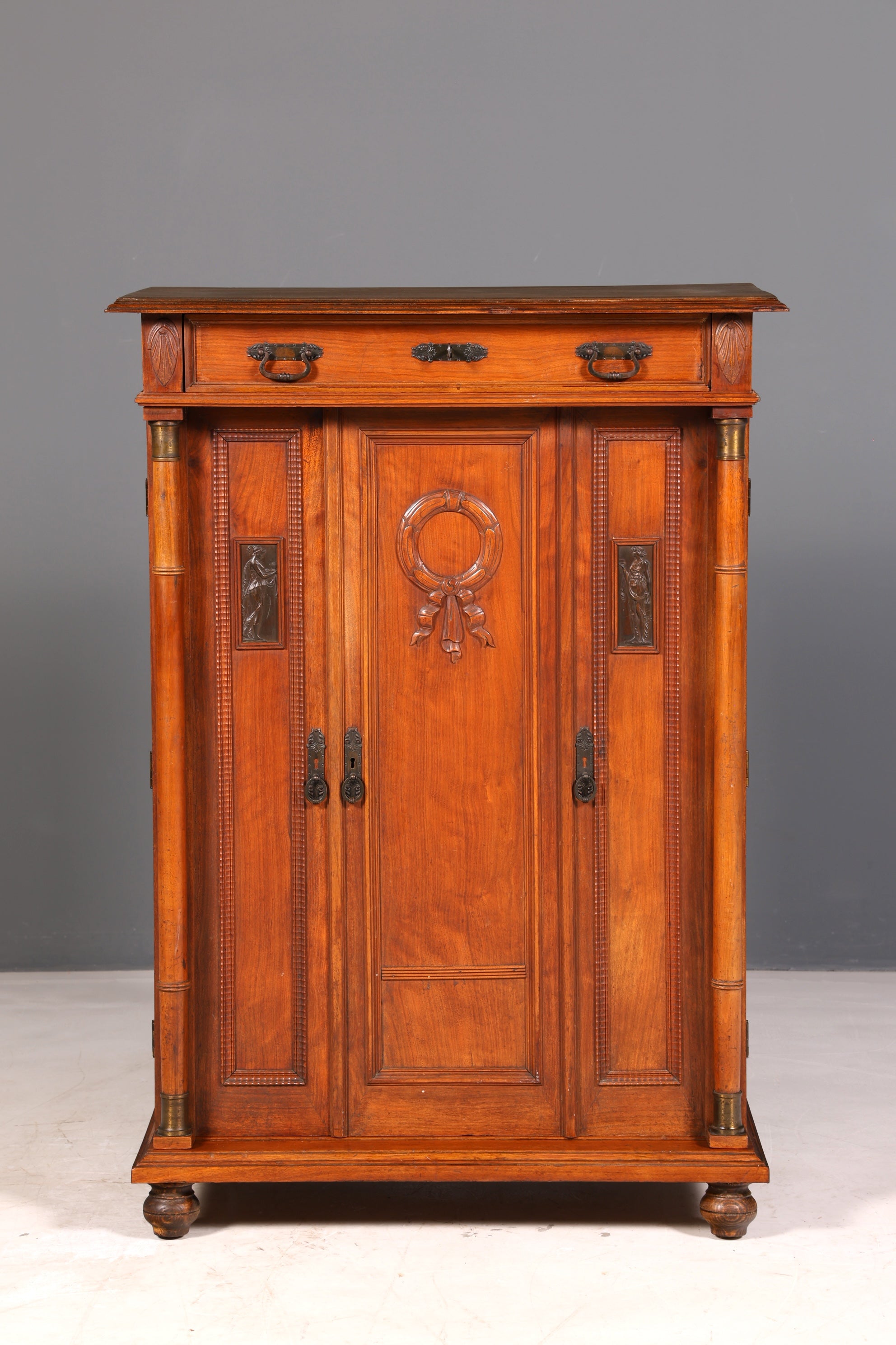 Beautiful Art Nouveau vertiko cabinet, antique cabinet, chest of drawers, circa 1900, solid wood