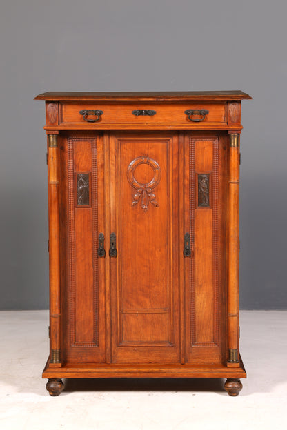 Beautiful Art Nouveau vertiko cabinet, antique cabinet, chest of drawers, circa 1900, solid wood