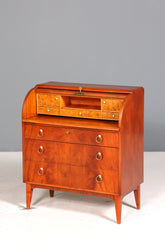 Traumhafter Mid Century Rollladen Sekretär echt Holz Büro Schrank Vintage Schreibkommode