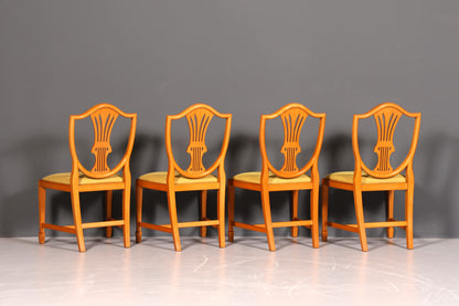 4x Edle Englische Stühle Englisch Dining Chairs Antik 60er Jahre Regency Küchenstühle Stuhlset