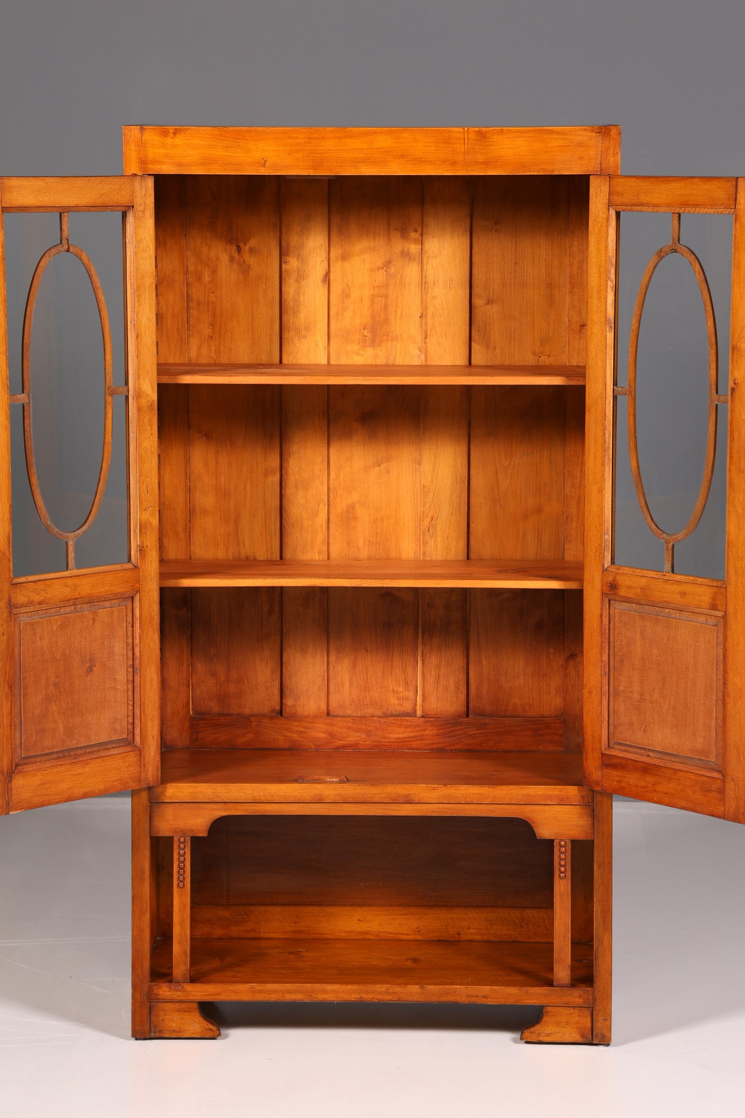 Traumhafte Jugendstil Vitrine Eiche Bücherschrank Glasvitrine Geschirrschrank Schrank