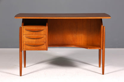 Wunderschöner Mid Century Schreibtisch Danish Design Teak Holz Bürotisch Vintage Office Table