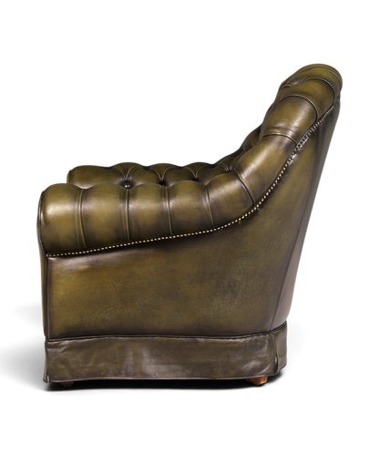 Stilvoller Original Chesterfield Sessel Englischer Armlehnsessel Echt Leder Herrensessel UK