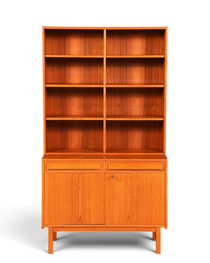 Traumhaftes Mid Century Regal Teak Holz Schrank Danish Design Retro Kommode Vintage Bücherregal 60er Jahre 1 von 2