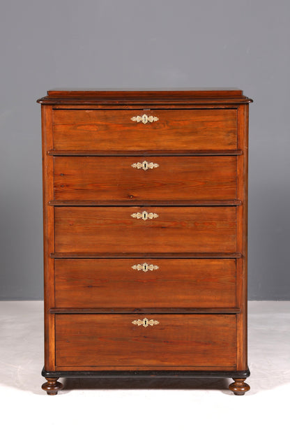 Schlichte Gründerzeit Kommode Jugendstil Antik Sideboard Schubladenkommode Chiffoniere Wäschekommode