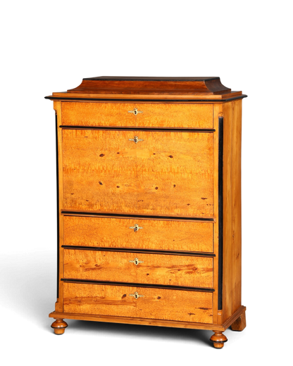 G614 Finish Cm Stilvoller Biedermeier Sekretär Louis Philippe Vertiko Antik Kommode Schreibkommode Office Desk (Kopie)