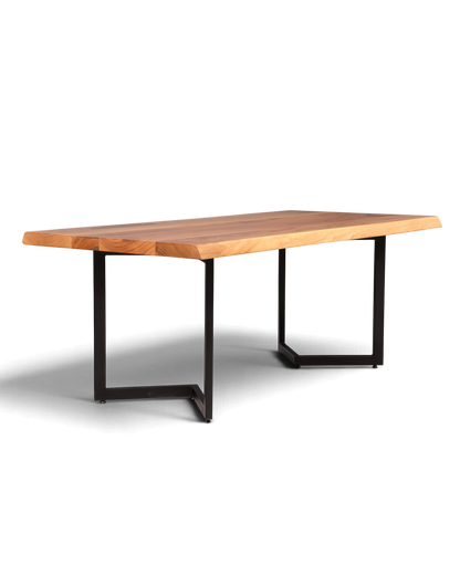 Traumhafter Nussbaum Tisch 200cm-100cm Esszimmer Tisch Baumkanten Platte Massiv Holz Küchentisch