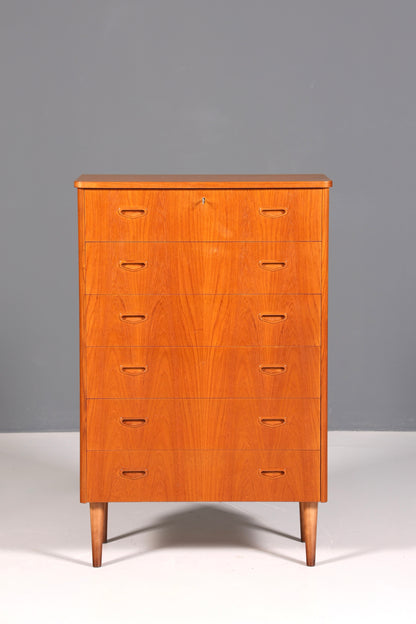 Wunderschöne Mid Century Kommode Teak Holz Vertiko Danish Design Vintage Schubladen Kommode