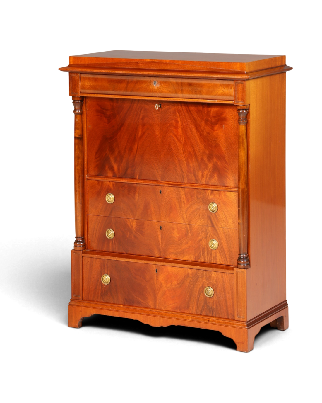 Wunderschöner Original Biedermeier Sekretär um 1860 Englisch Kommode Antik Bürokommode