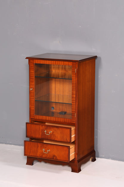Wunderschöne Englische Vitrine Mahagoni 60er Schrank Vertiko Glasvitrine Bücherschrank