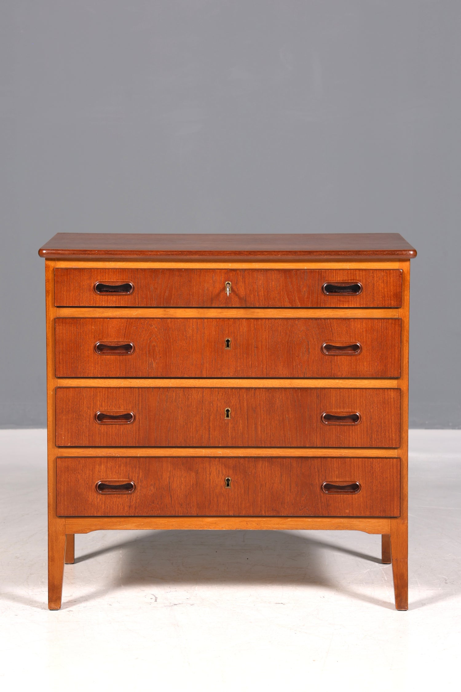 Traumhafte Mid Century Kommode Danish Design Teak Holz Sideboard Vintage Schubladen Kommode