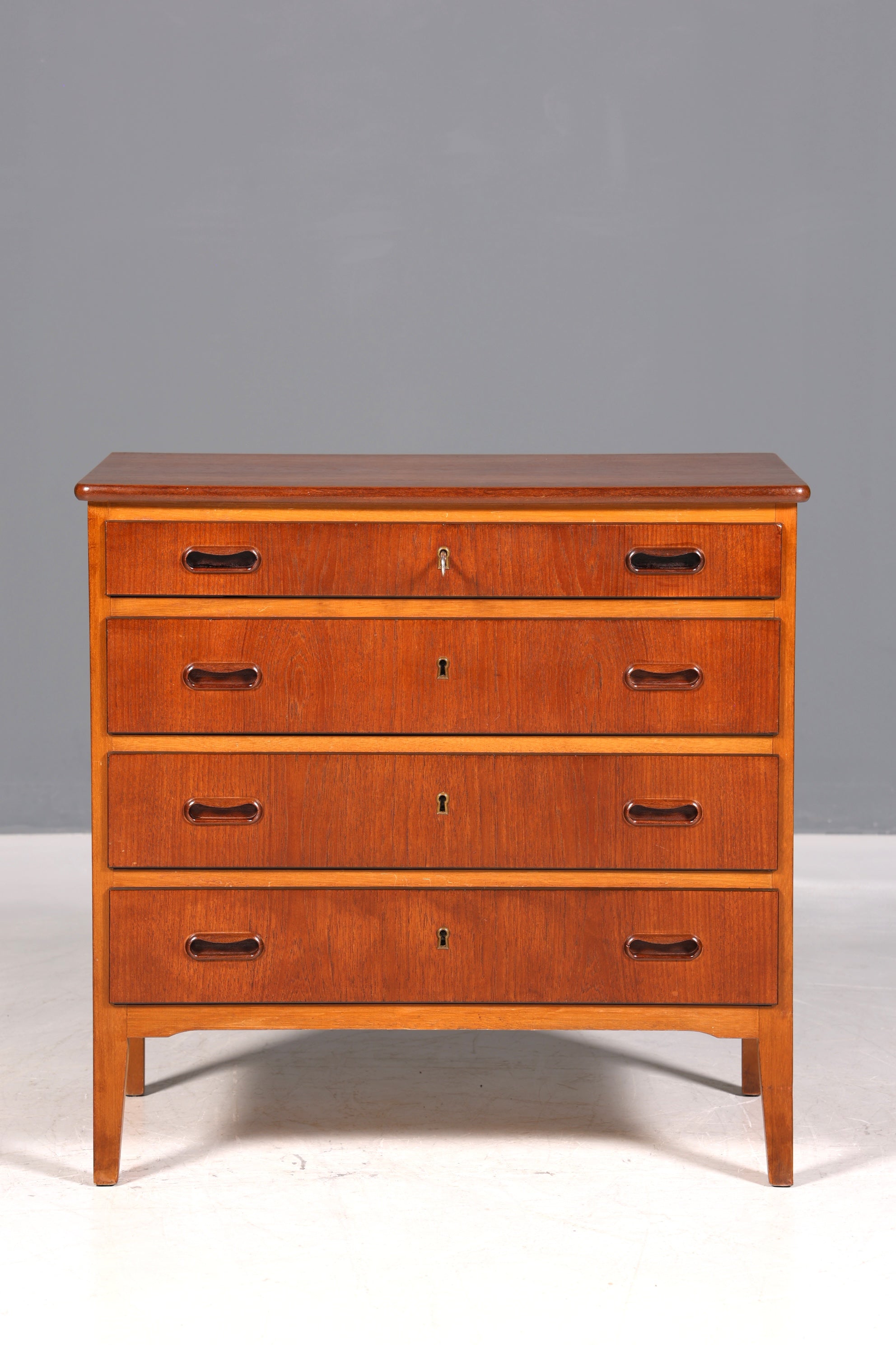 Traumhafte Mid Century Kommode Danish Design Teak Holz Sideboard Vintage Schubladen Kommode