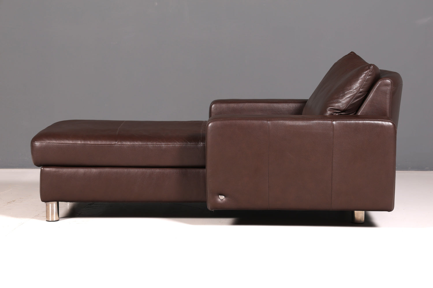 Beautiful Stressless E200 Recamier genuine leather brown chaise longue ottoman leather sofa vintage recliner