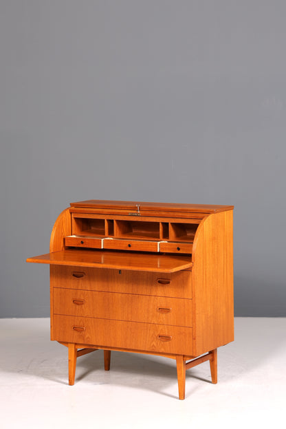 Wunderschöner Mid Century Rollladen Sekretär echt Holz Büro Schrank Vintage Schreibkommode