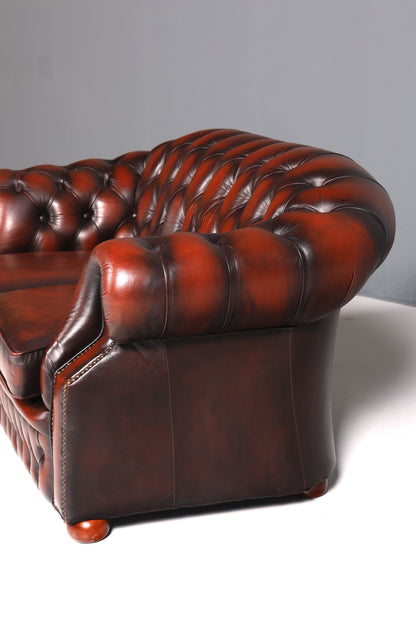 F857 Finish Wunderschöne Original Chesterfield Centurion 2-Sitzer Couch Englisches echt Leder Sofa UK