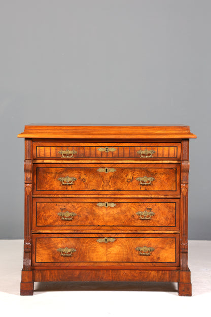 Wunderschöne Gründerzeit Kommode Louis Philippe Nussbaum Schubladen Kommode Sideboard um 1880