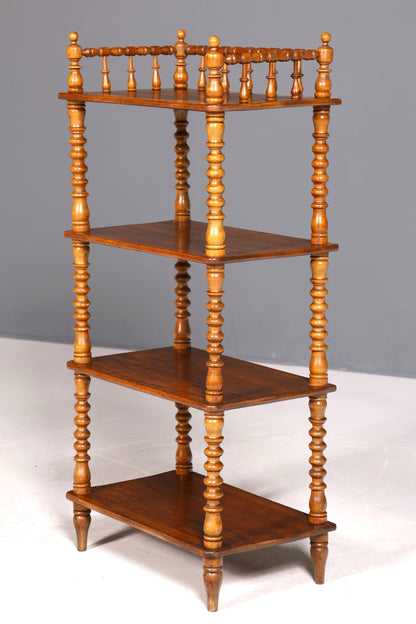 Stilvolle Gründerzeit Etagere Louis Philippe Stil Regal Bücherregal echt Holz Buchablage Bookshelf