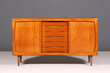 Elegant original Dyrlund sideboard, mid-century modern cabinet, Danish design, teak wood TV cabinet, 1960s buffet