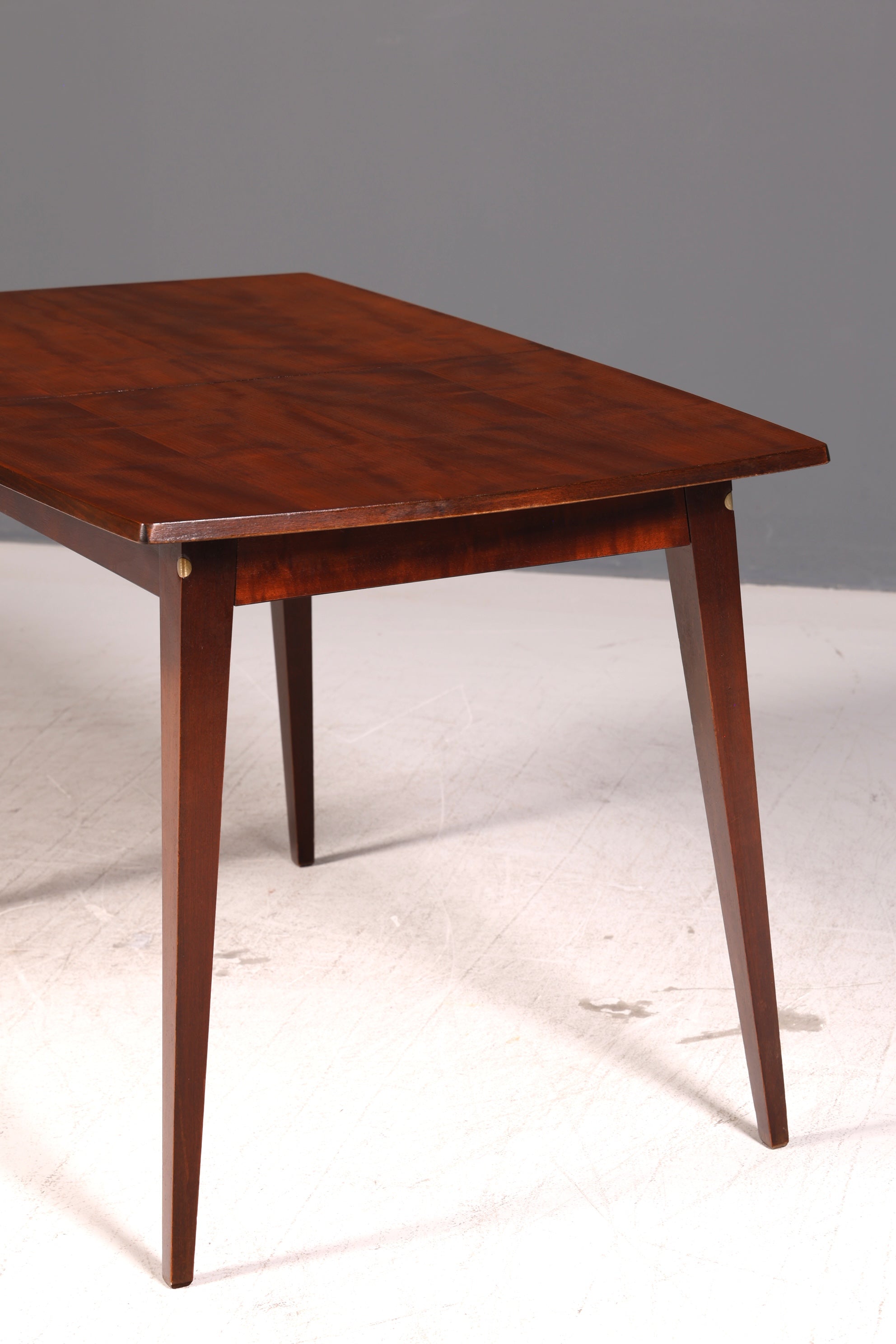 Schlichter Mid Century Esstisch ausziehbar Vintage Tisch Retro Küchentisch Esszimmertisch Holz 60s