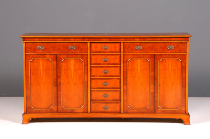 Traumhafter Original Heldense Schrank Englische Eibe Sideboard Echt Holz Antik 60s