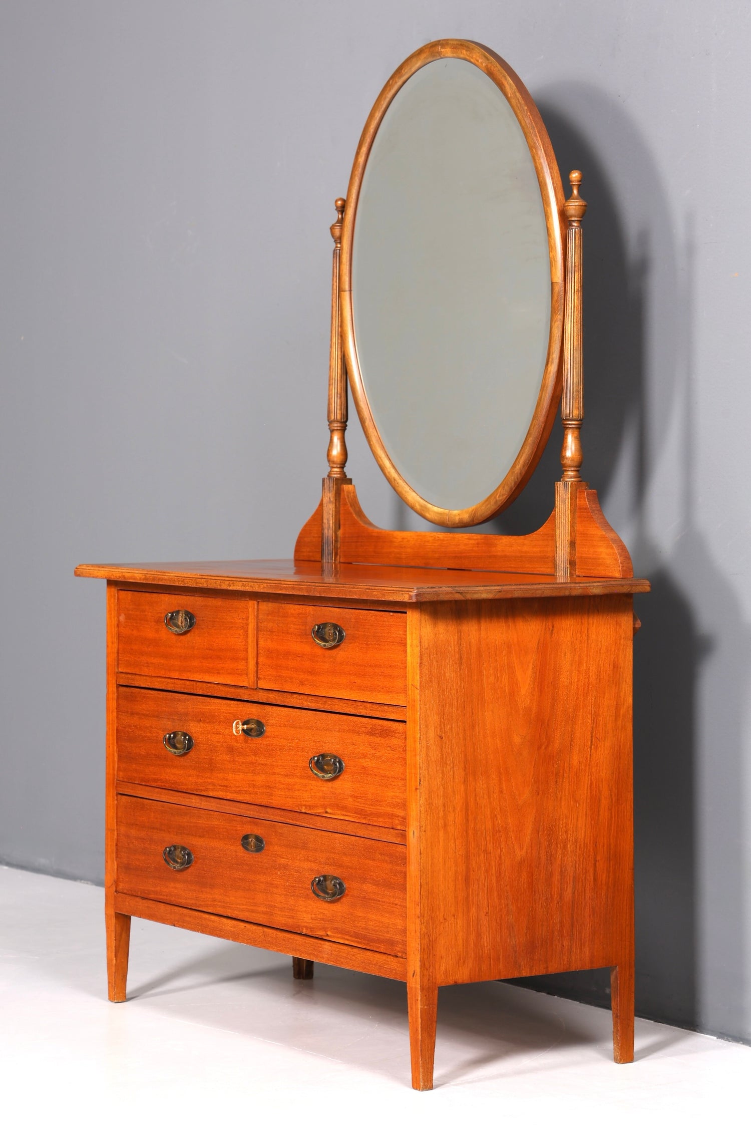 Stilvolle Jugendstil Kommode Antik Sideboard mit Spiegel Flurkommode Frisierkommode