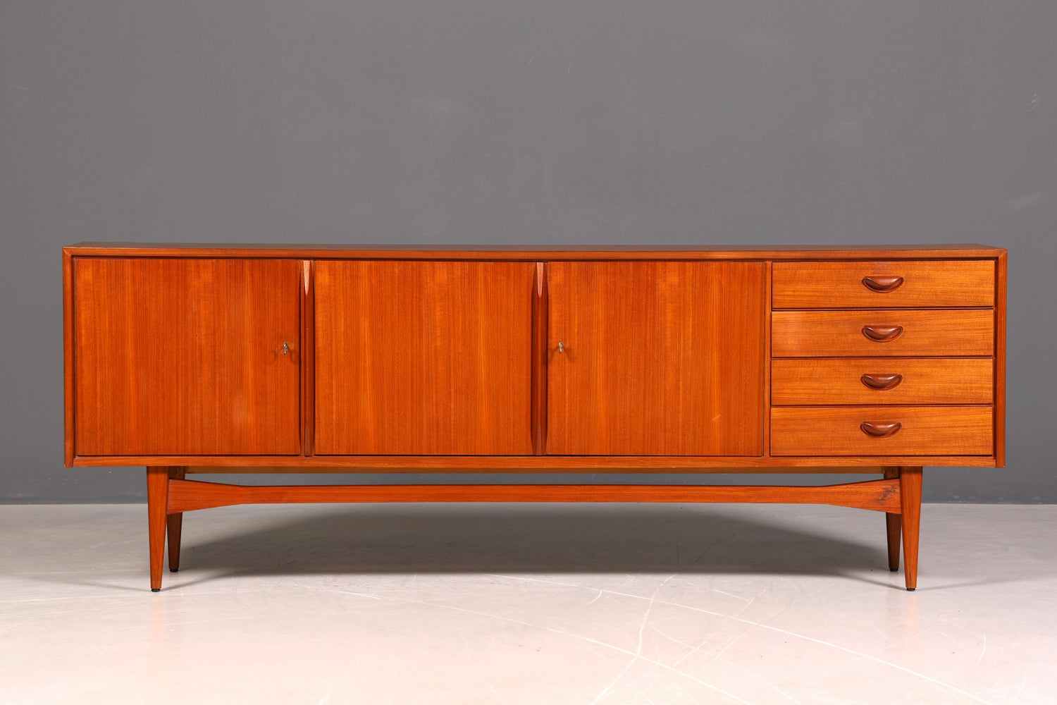 Beeindruckendes Original Heinrich Althoff Sideboard Teak Holz TV Kommode Vintage Schrank 60s