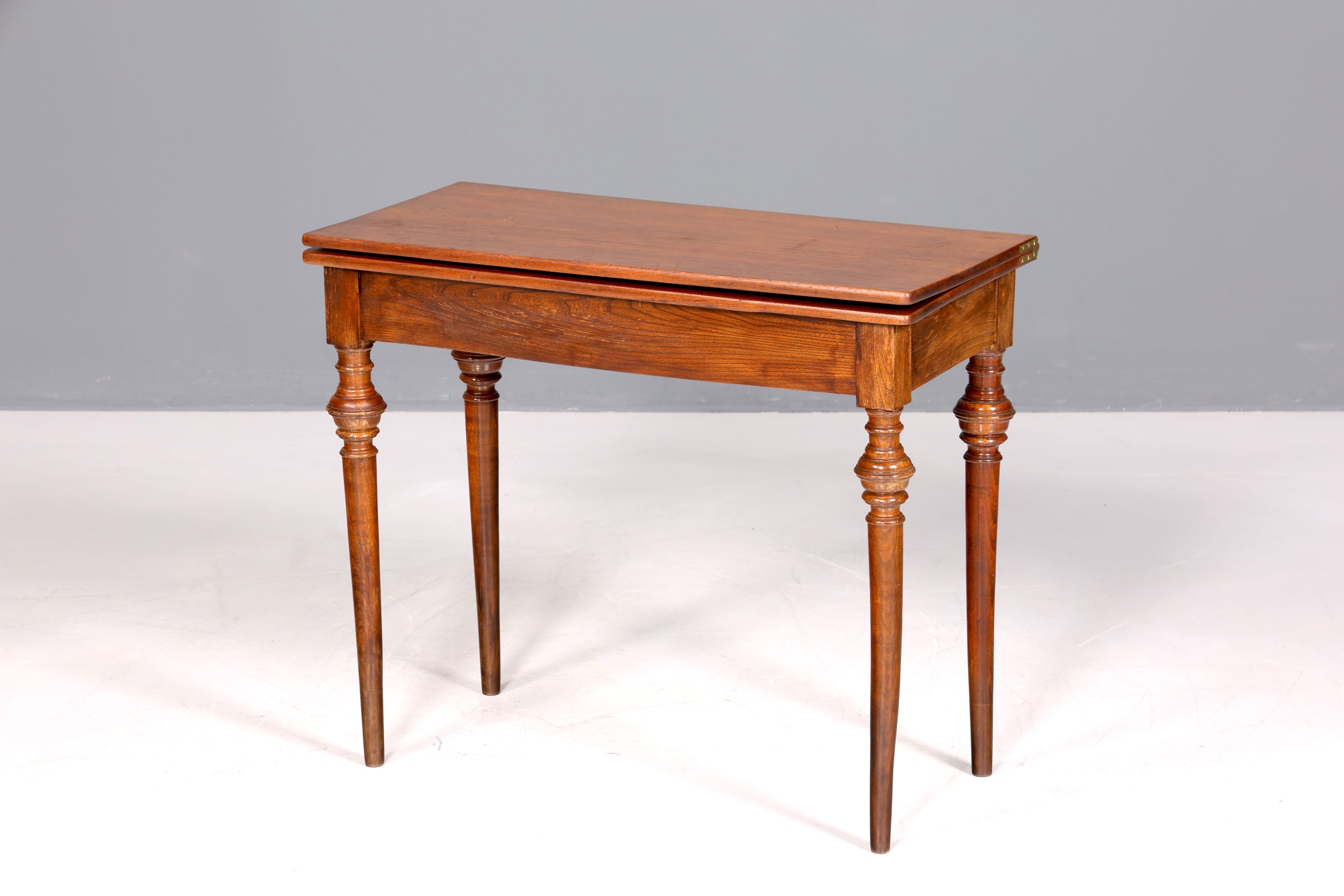 Dreamlike Gründerzeit-era table, fold-out console table, dining table, real wood, antique, game table, kitchen table