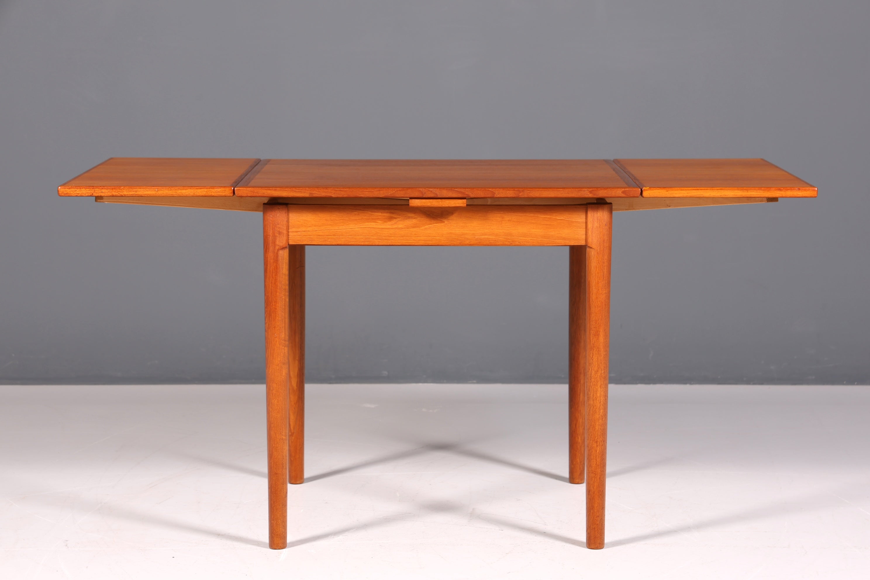 Schlichter Mid Century Esstisch Bernhard Pedersen &amp;Søn ausziehbarer Danish Design Teak Holz Küchentisch Esszimmer Tisch
