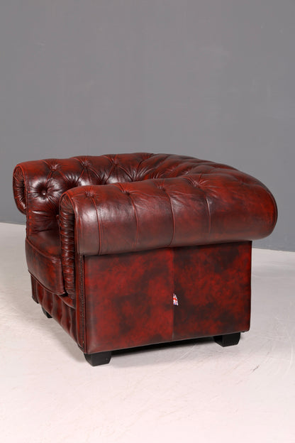 G073 Finish Stilvoller Original Chesterfield Sessel Englischer Armlehnsessel Englisch Herrensessel