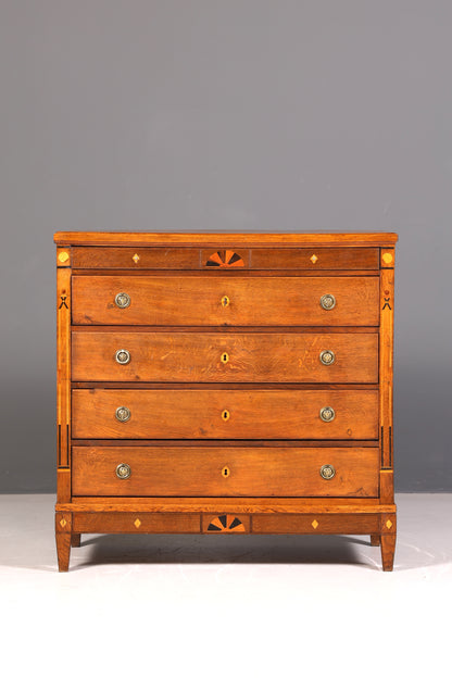 Wunderschöne Louis Seize Kommode Echt Holz Eiche Schubladenkommode Barock Intarsien Antik
