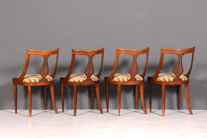 4x Edle Englische Stühle Englisch Dining Chairs Antik 60er Jahre Regency Küchenstühle Stuhlset