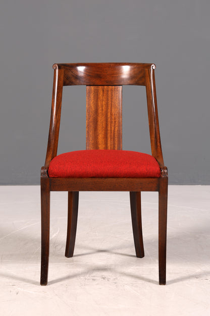 Edler Englischer Stuhl Englisch Gondelstuhl Dining Chair Antik 60s Mahagoni Küchenstuhl