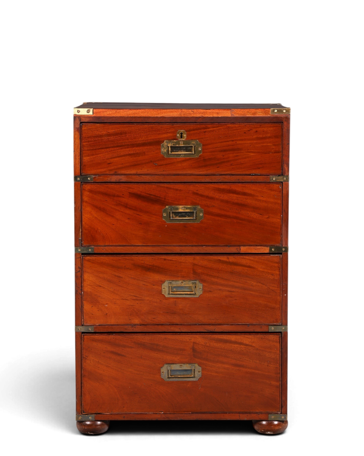Hauptstadt Möblerei maritime Military Chest Kommode aus massivem Holz mit dekorativen Messingbeschlägen im Kolonialstil