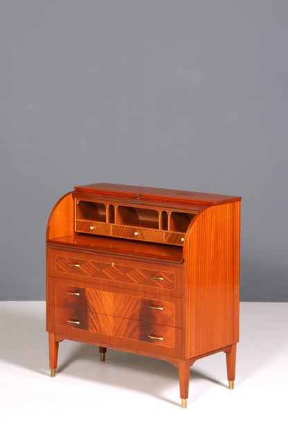 F224 Finish cm Wunderschöner Mid Century Rollladen Sekretär echt Holz Büro Schrank Vintage Schreibkommode