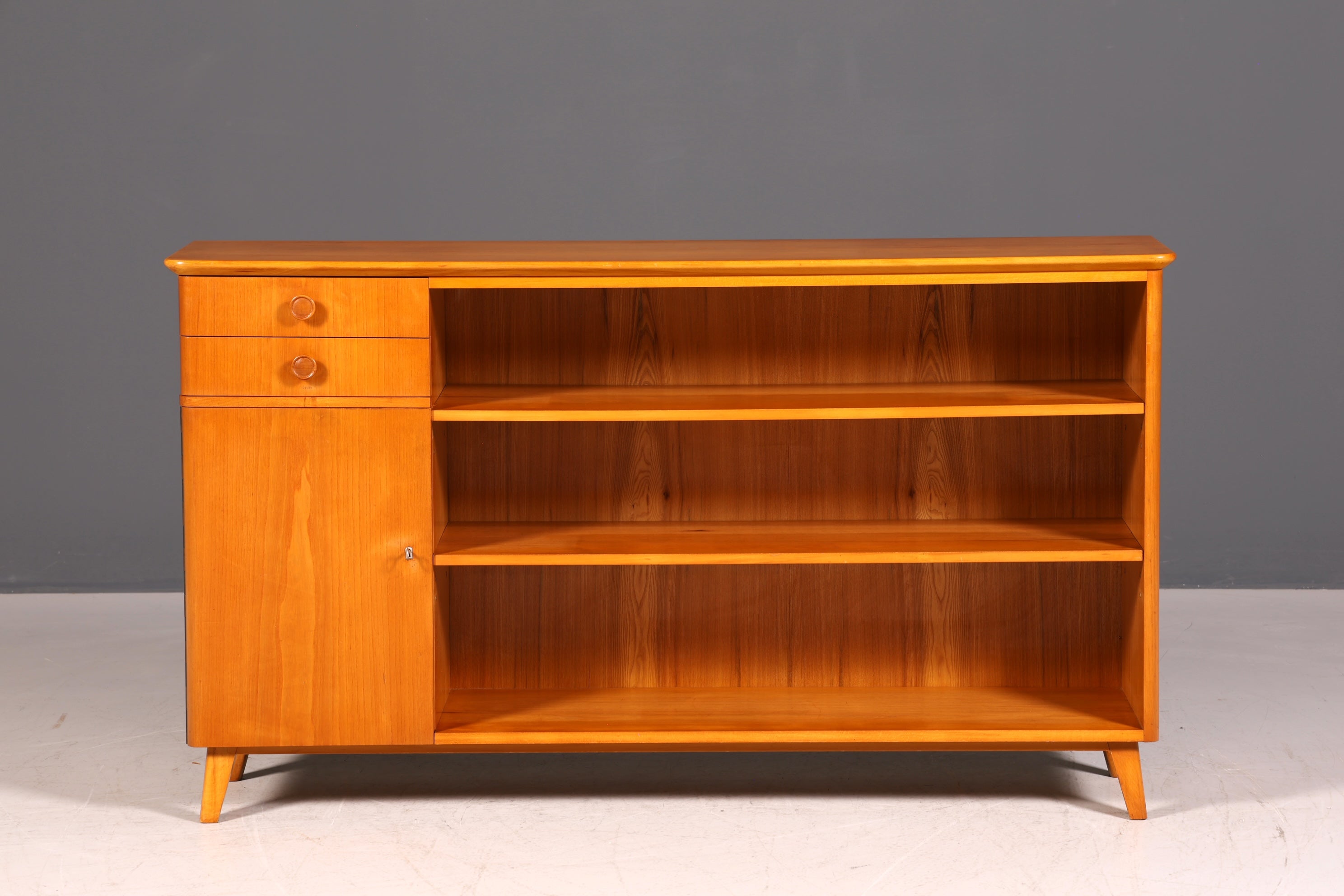 Wunderschönes Mid Century Regal Vintage Sideboard TV Schrank Bookshelf Regal Bücherregal 60s